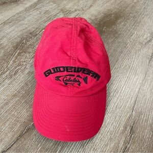 Cabela's Goretex packable Vibrant Red Guidewear Hat adjustable back